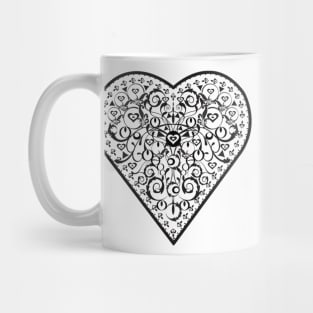 Ironwork heart black Mug